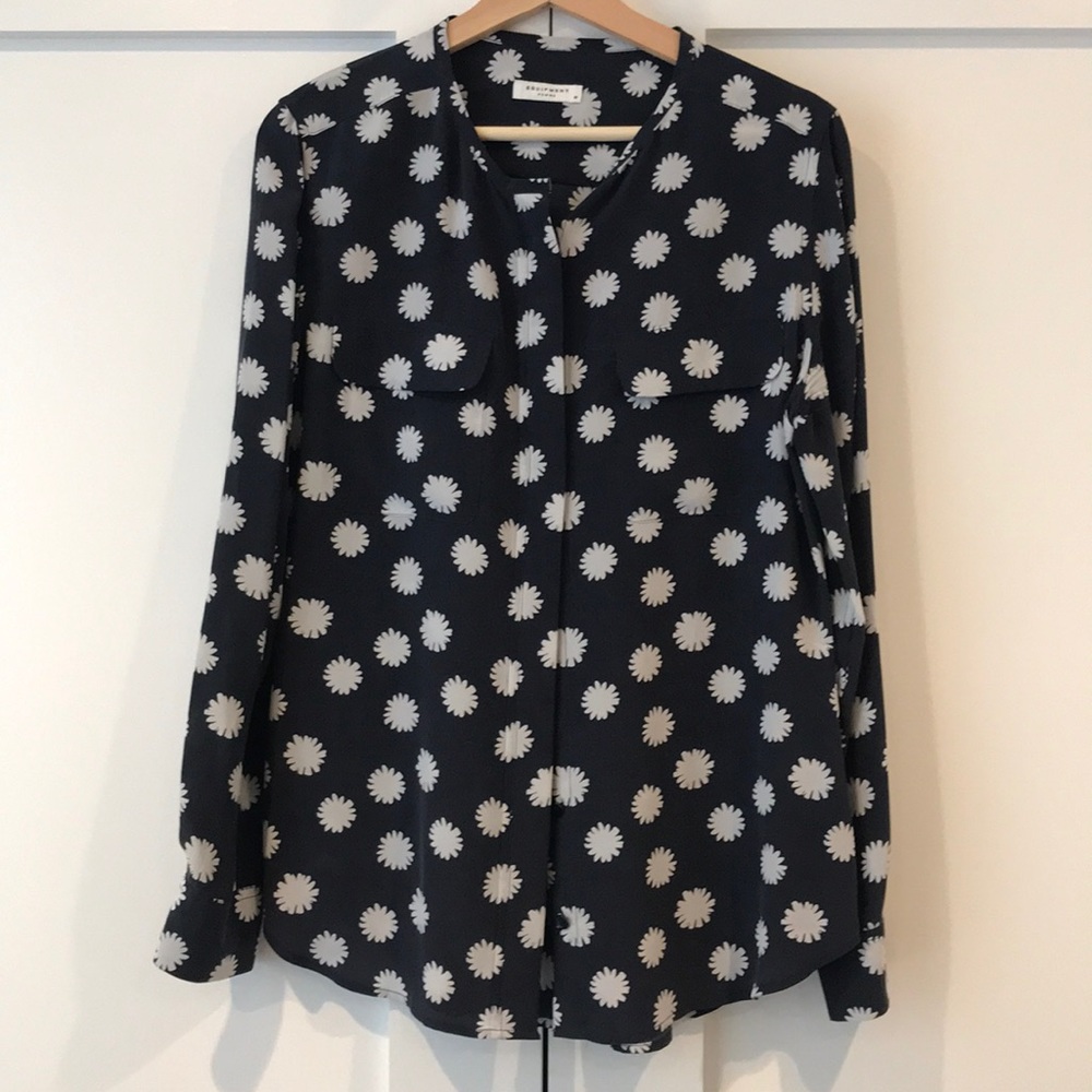 Equipment Silk Buttoned Down Blouse / Shirt (Sz M)